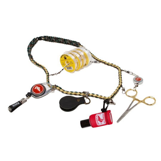 JHFLYCO Loaded Fishing Lanyard - floatant, forceps, lanyard, nipper, tools, zinger | Jackson Hole Fly Company