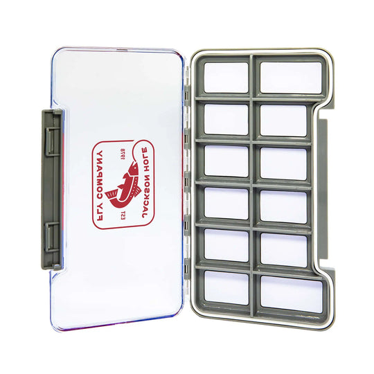 The JHFLYCO Slim Magnetic Fly Box is waterproof, ultra-thin, and built for serious anglers. Featuring 12 magnetic compartments and a gasket-sealed lid, this fly box keeps your flies secure, dry, and ready to go.