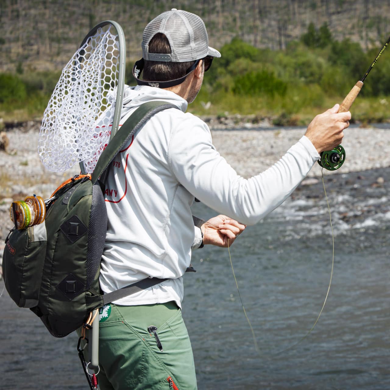 JHFLYCO 13L Adjustable Sling Pack – Lightweight Fishing Pack with