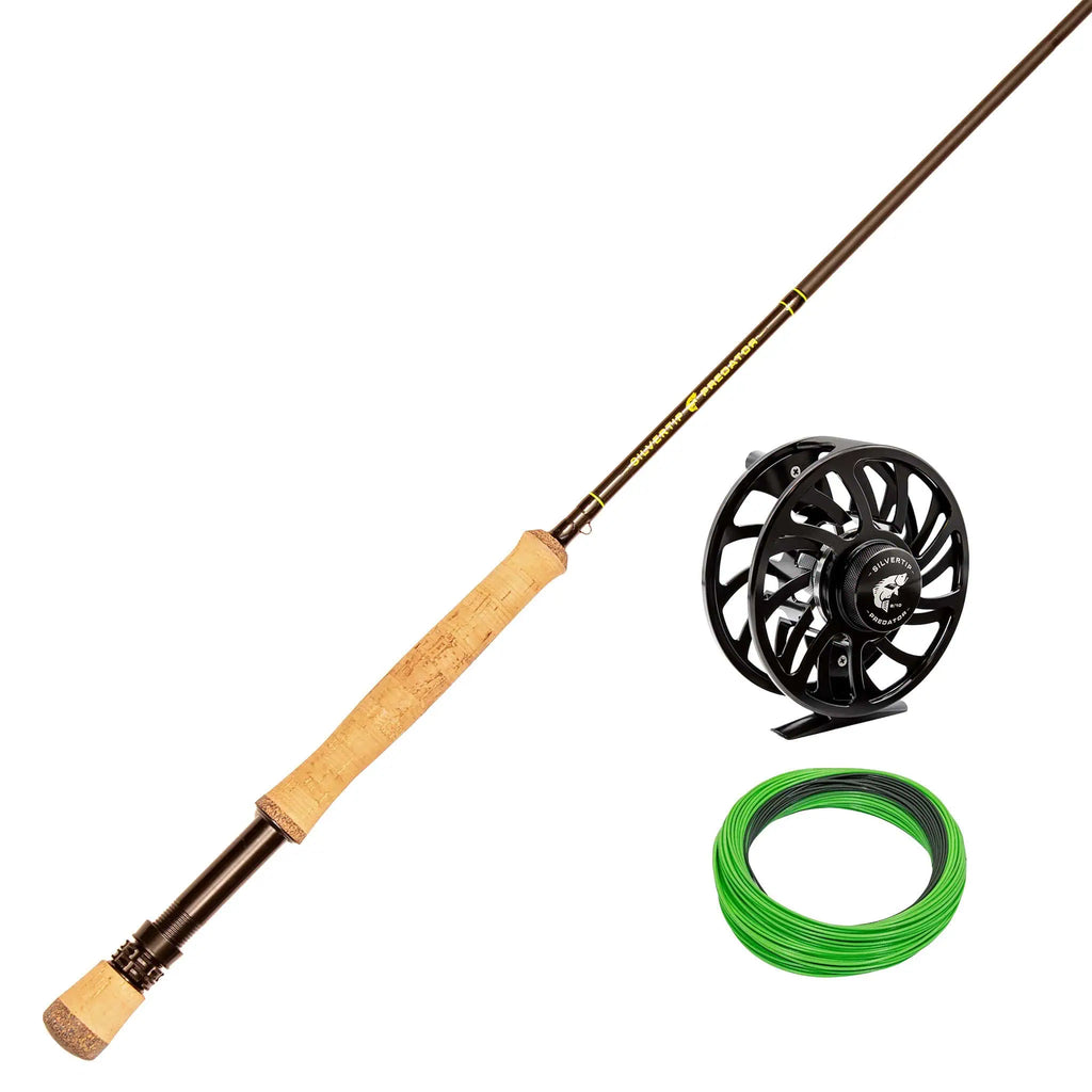 8.5 salmon fishing rod and reel combo Okuma Ceymar SST Float Spin With a Shakespeare Catch More Fish Salmon combo Shakespeare Catch More Fish 3