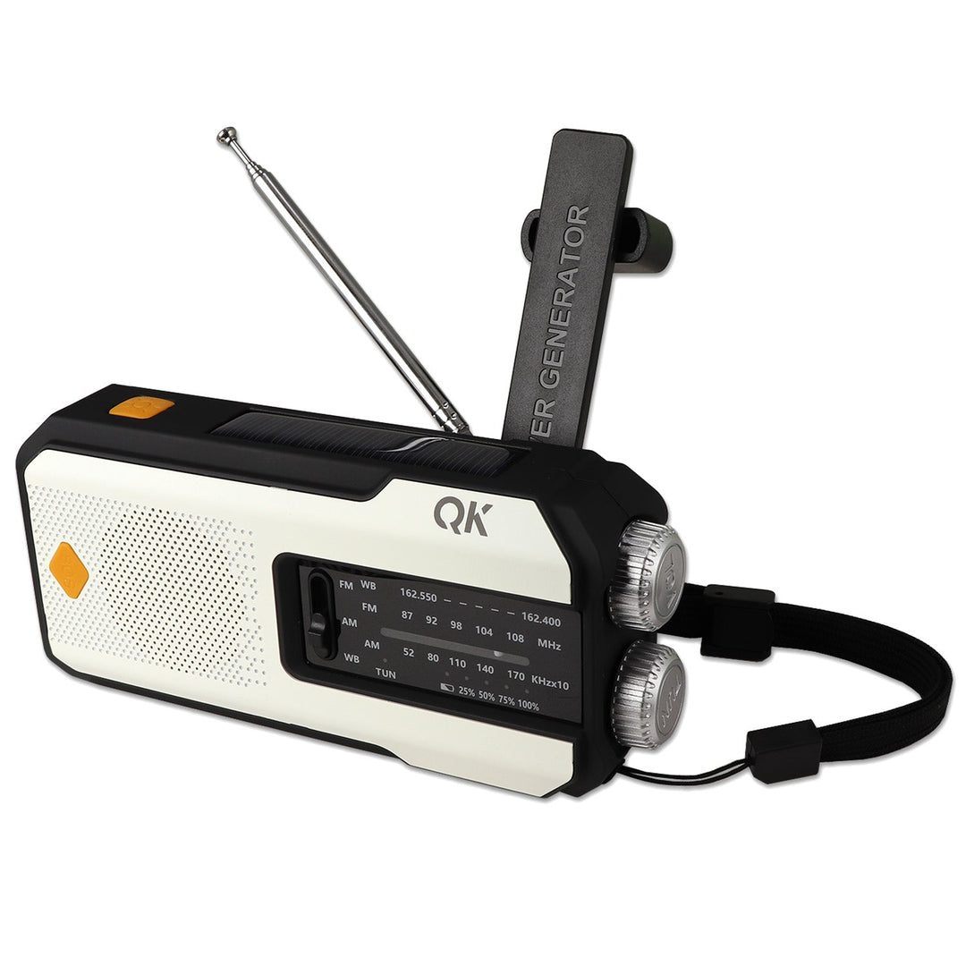 4-in-1 NOAA Weather Band Radio &amp; Flashlight with Solar, Dynamo and USB Charging
