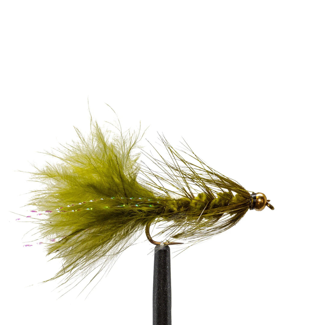 Beadhead Flash Bugger Olive - Flies, Streamers,1143 | Jackson Hole Fly Company