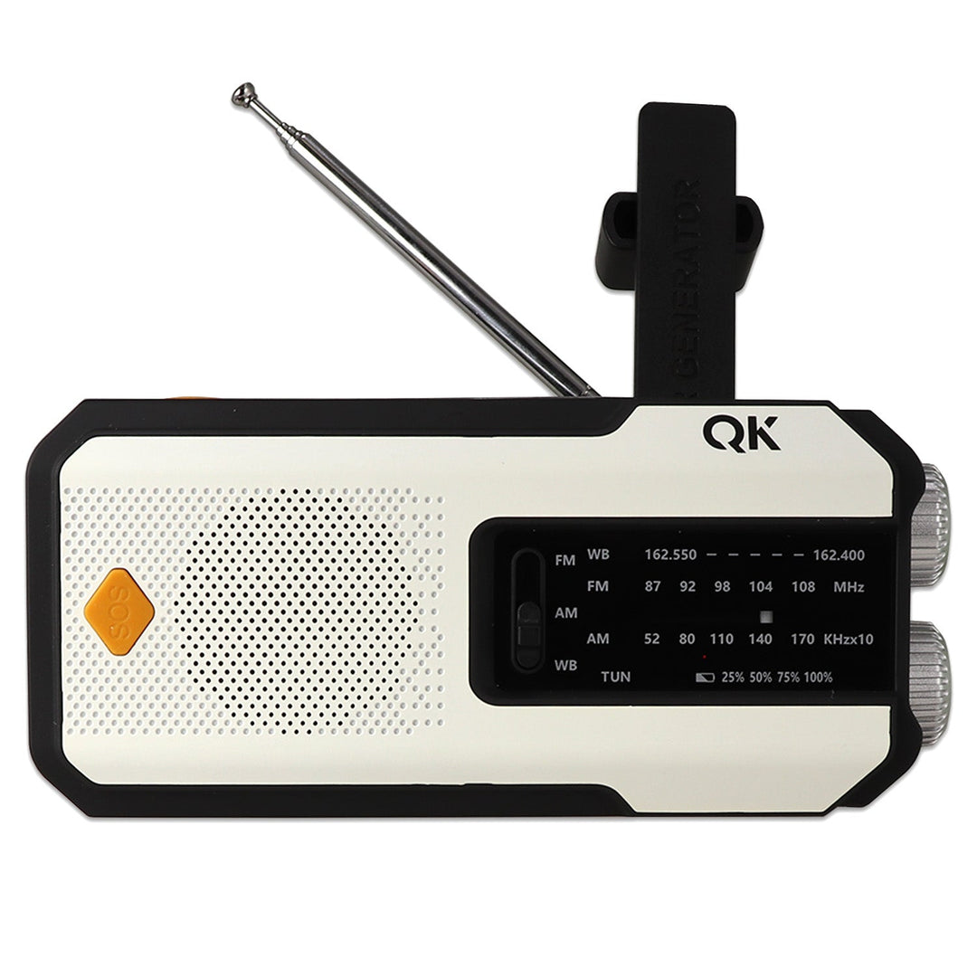 4-in-1 NOAA Weather Band Radio &amp; Flashlight with Solar, Dynamo and USB Charging