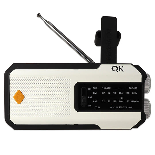 4-in-1 NOAA Weather Band Radio &amp; Flashlight with Solar, Dynamo and USB Charging
