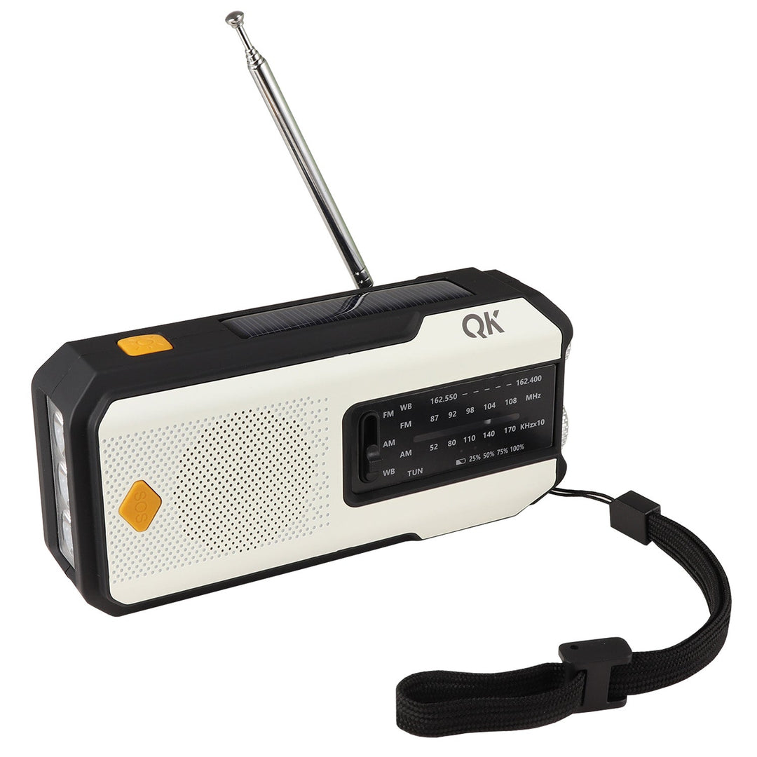 4-in-1 NOAA Weather Band Radio &amp; Flashlight with Solar, Dynamo and USB Charging