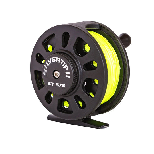 Silvertip II 5/6 Fly Fishing Reel Spooled With 5WT Fly Line - Beginner, fly reel, graphite, reels | Jackson Hole Fly Company