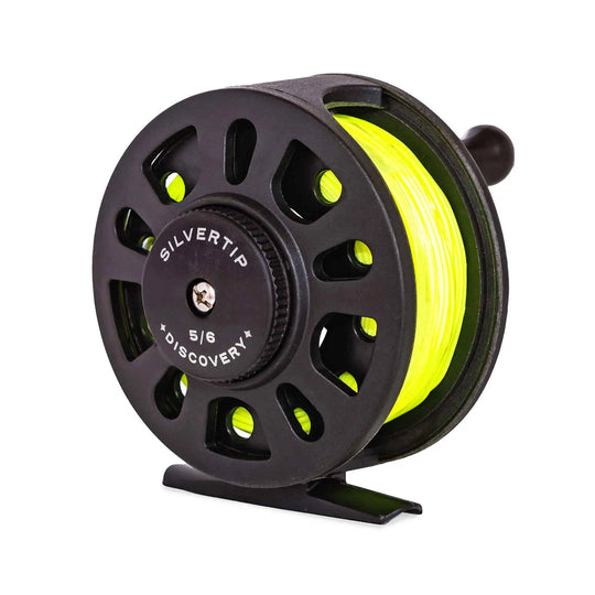 Silvertip Discovery 5/6 Fly Fishing Reel Spooled With 5WT Fly Line - Beginner, child, Children, fly reel, graphite, Novice, reels, Women | Jackson Hole Fly Company
