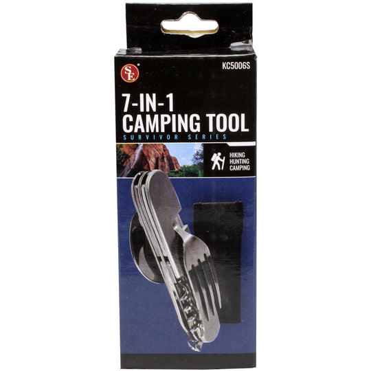 Knife Fork Spoon Combo Utility Tool with Can &amp; Bottle Opener