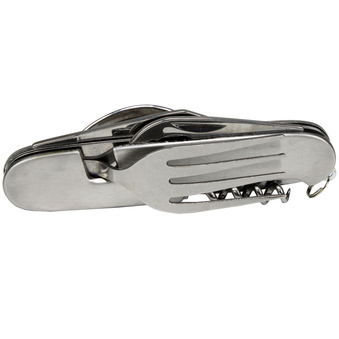 Knife Fork Spoon Combo Utility Tool with Can &amp; Bottle Opener