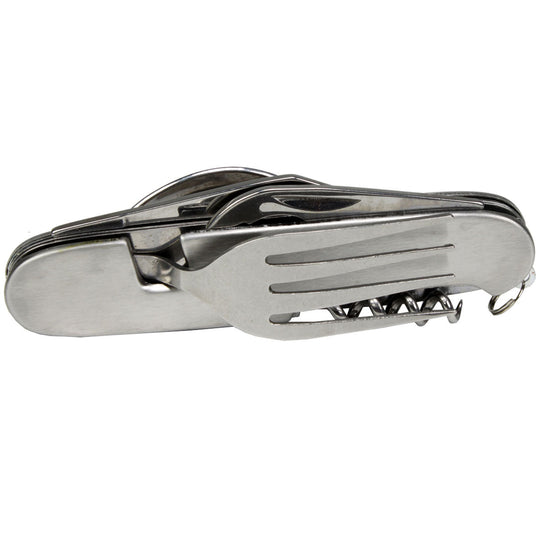 Knife Fork Spoon Combo Utility Tool with Can &amp; Bottle Opener
