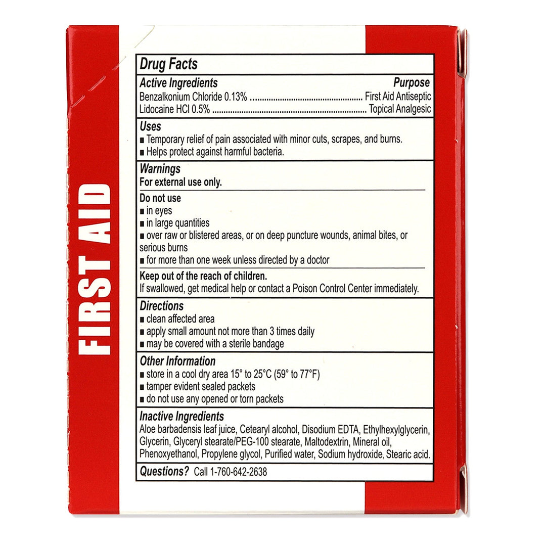 First Aid &amp; Burn Cream .9gram, 25 Packets Per Box