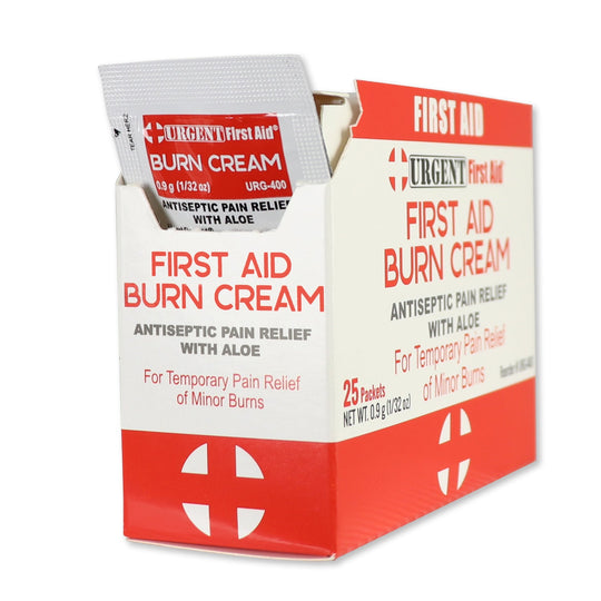 First Aid &amp; Burn Cream .9gram, 25 Packets Per Box