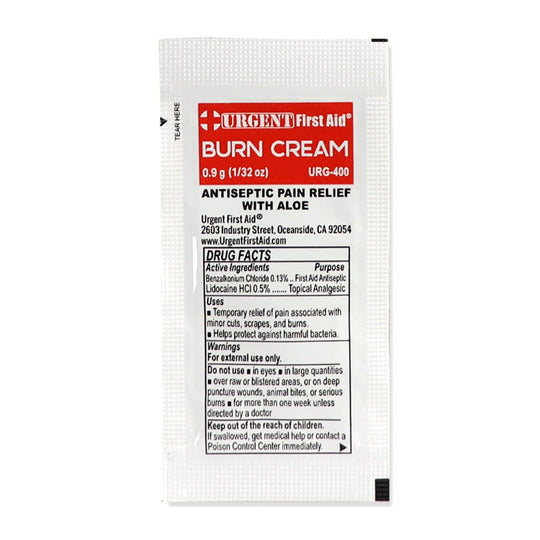 First Aid &amp; Burn Cream .9gram, 25 Packets Per Box