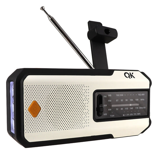4-in-1 NOAA Weather Band Radio &amp; Flashlight with Solar, Dynamo and USB Charging