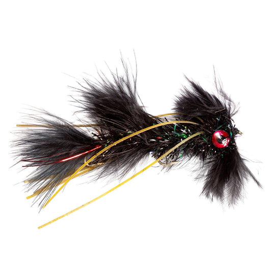 Black Circus Peanut - articulated, flies, Streamers, trout streamers | Jackson Hole Fly Company