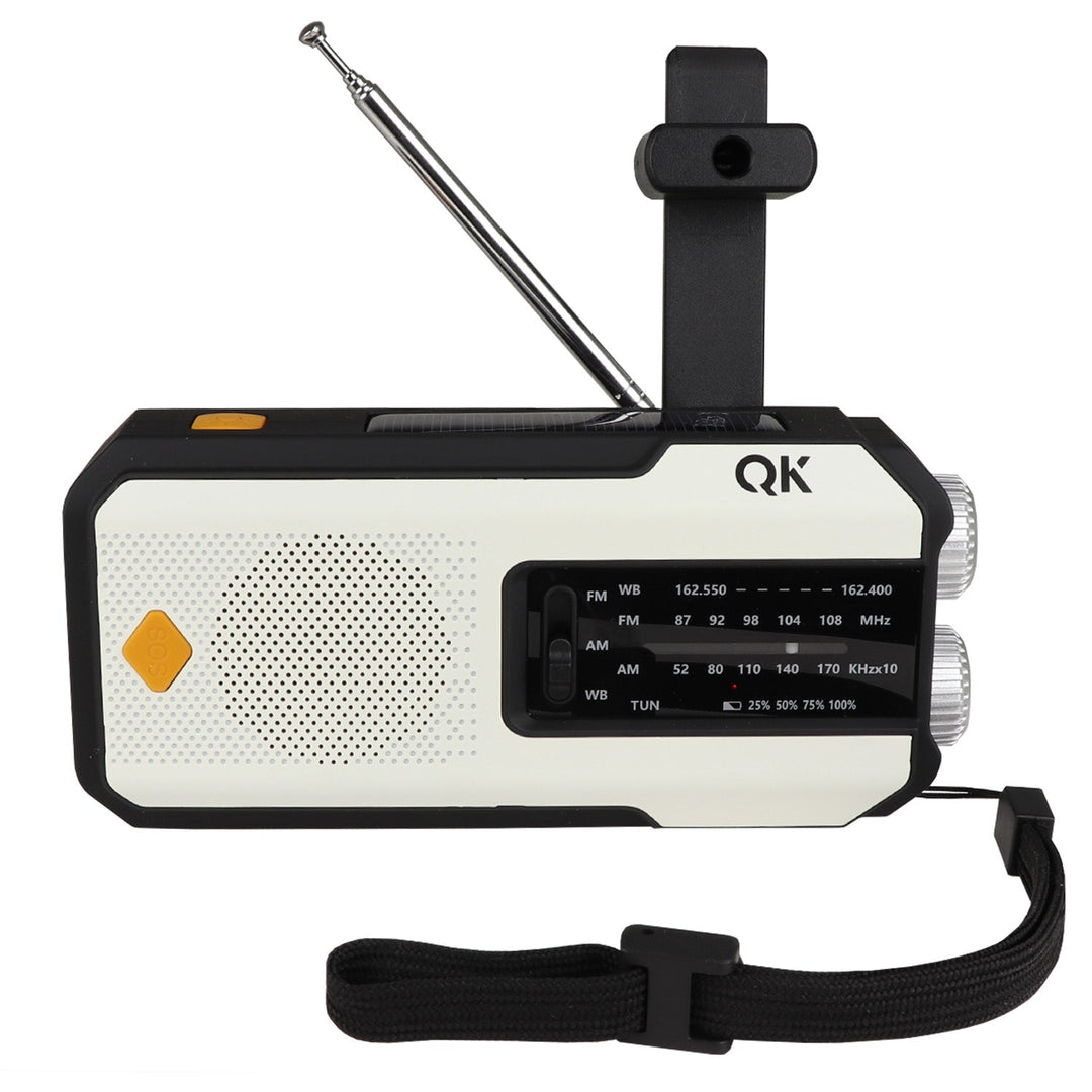 4-in-1 NOAA Weather Band Radio &amp; Flashlight with Solar, Dynamo and USB Charging