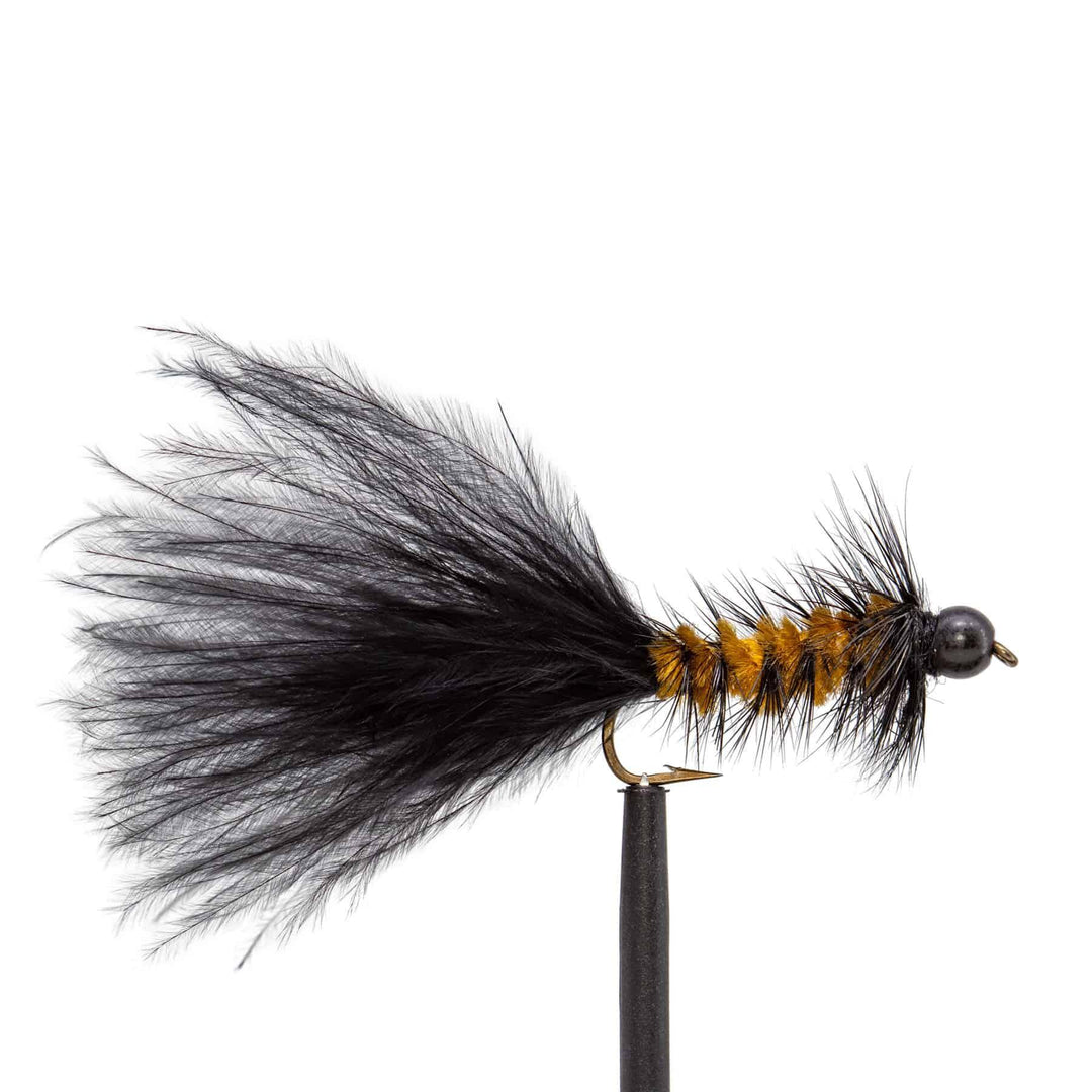 Beadhead Black/Gold Wooly Bugger - flies, streamers | Jackson Hole Fly Company