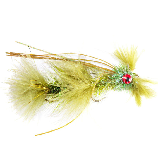 Olive Circus Peanut - articulated, flies, Streamers, trout streamers | Jackson Hole Fly Company