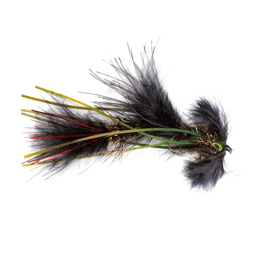 Black Circus Peanut - articulated, flies, Streamers, trout streamers | Jackson Hole Fly Company