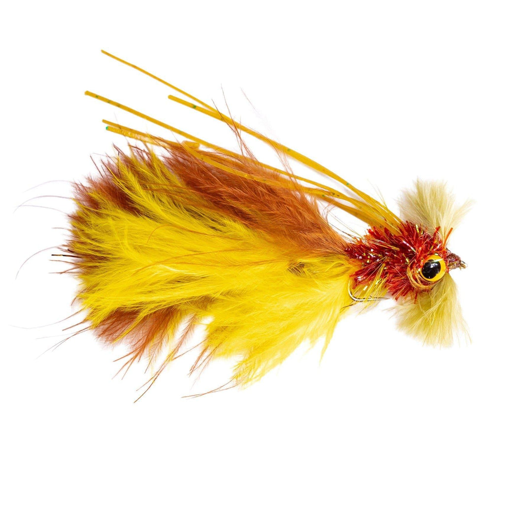 Brown/ Yellow Circus Peanut - articulated, flies, Streamers, trout streamers | Jackson Hole Fly Company