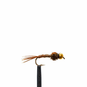 Size 12 weighted phesant tail. Just started tying 2 weeks ago feedback  welcome. Only had slotted beads so head is off. : r/flytying