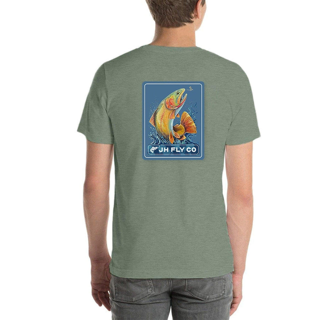 Will Munford & JHFLYCO Cutthroat Trout Logo T-shirt - apparel, cotton short sleeve t, logo wear, logowear, merchandise, POD, shirts, WillMunford | Jackson Hole Fly Company
