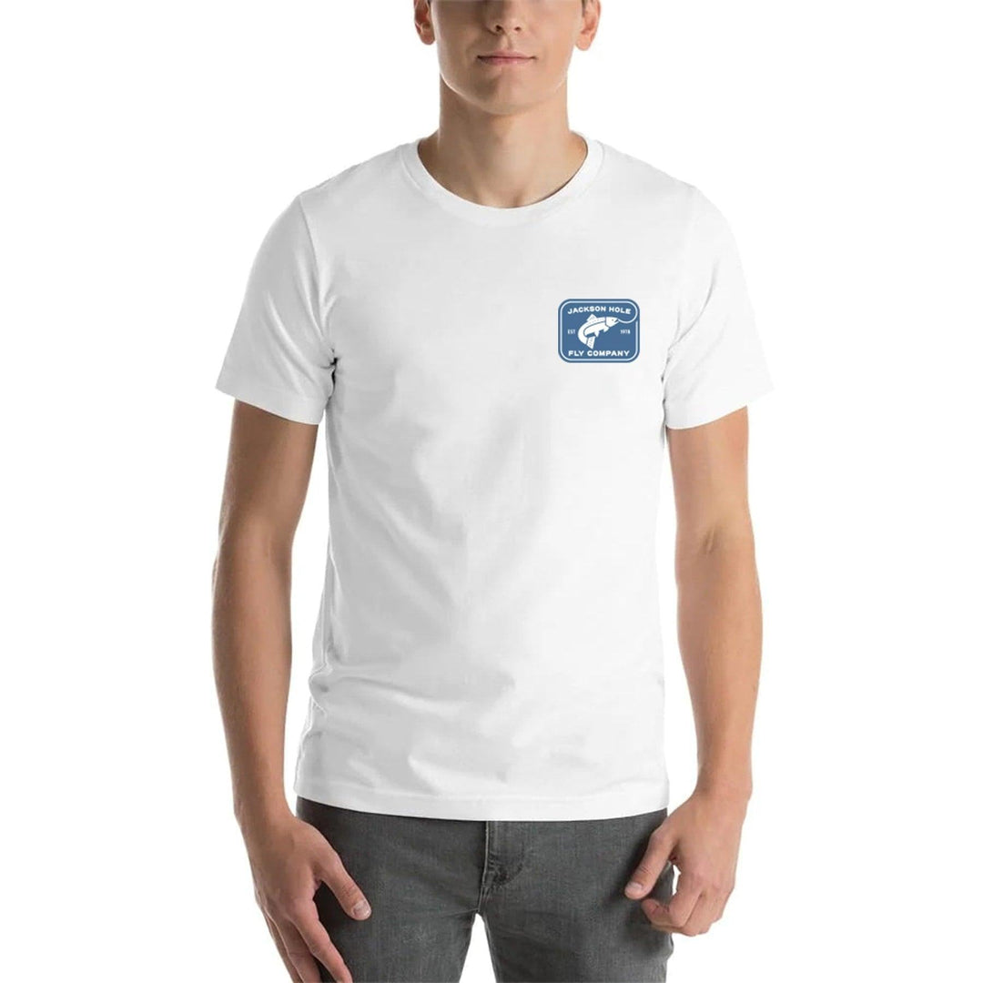 Piper Nunn & JHFLYCO Teton Brown Trout Logo T-shirt - apparel, artist collaboration, cotton short sleeve t, logo wear, logowear, merchandise, PiperNunn, POD, shirts, t-shirt | Jackson Hole Fly Company