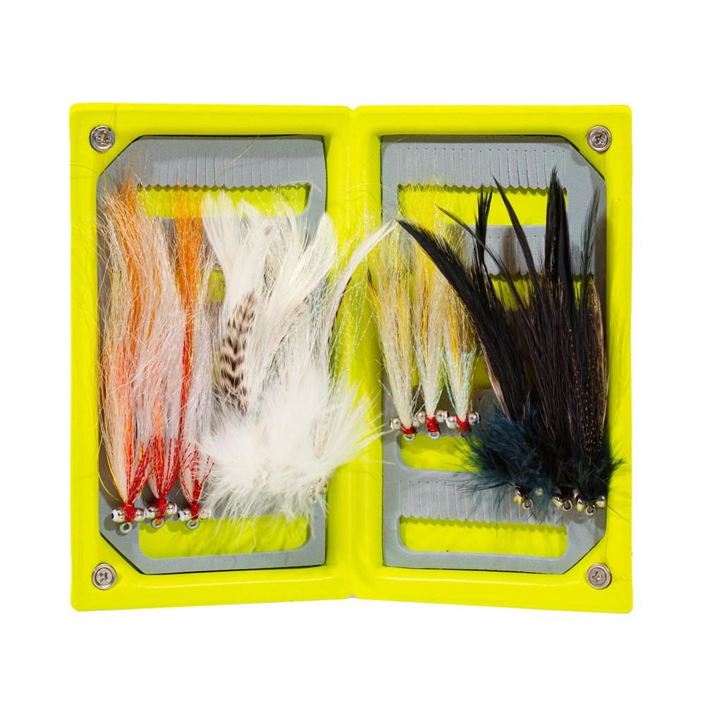 JHFLYCO Sea Trout Fly Box - accessories, fly boxes, loaded fly box, Loaded Foam Fly Box, sea trout | Jackson Hole Fly Company
