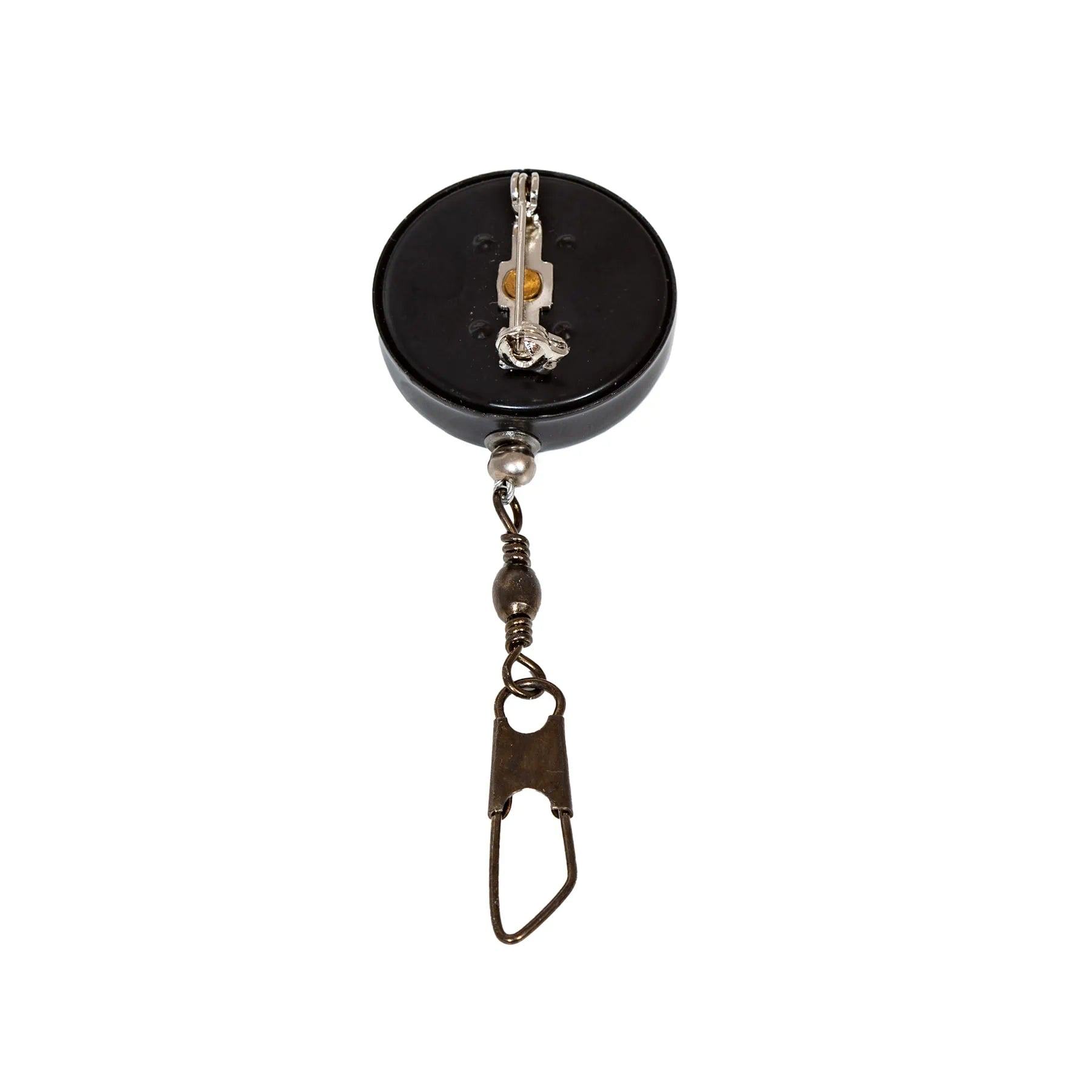 JHFLYCO Pin-On Black Mini Zinger – Fly Fishing Retractor – Jackson