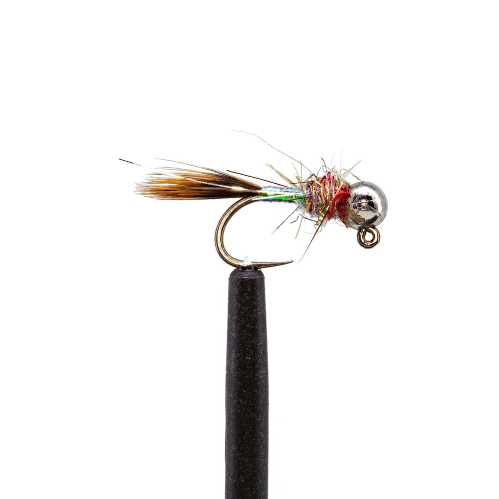 Tungsten Bead Rainbow Warrior Jig - Barbless, Chech, Chironomid, Euro, Flies, Jig, Nymphs, Tungsten | Jackson Hole Fly Company