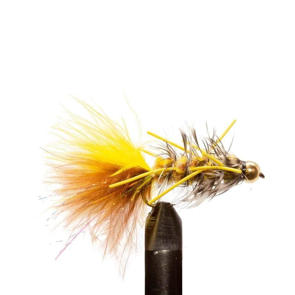 Beadhead JJ Brown/ Yellow Varigated - Flies, Streamers | Jackson Hole Fly Company
