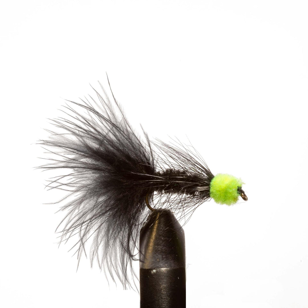 Black Leech Chartreuse Egg - Flies, Leeches, Streamers | Jackson Hole Fly Company
