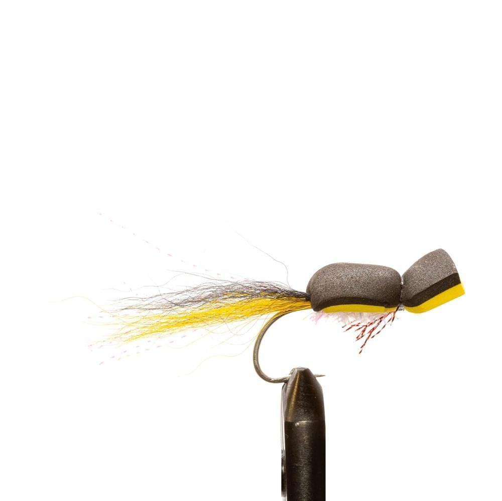 Gurgler - Black/Yellow/White - Bass, Flies, Saltwater, Streamers | Jackson Hole Fly Company