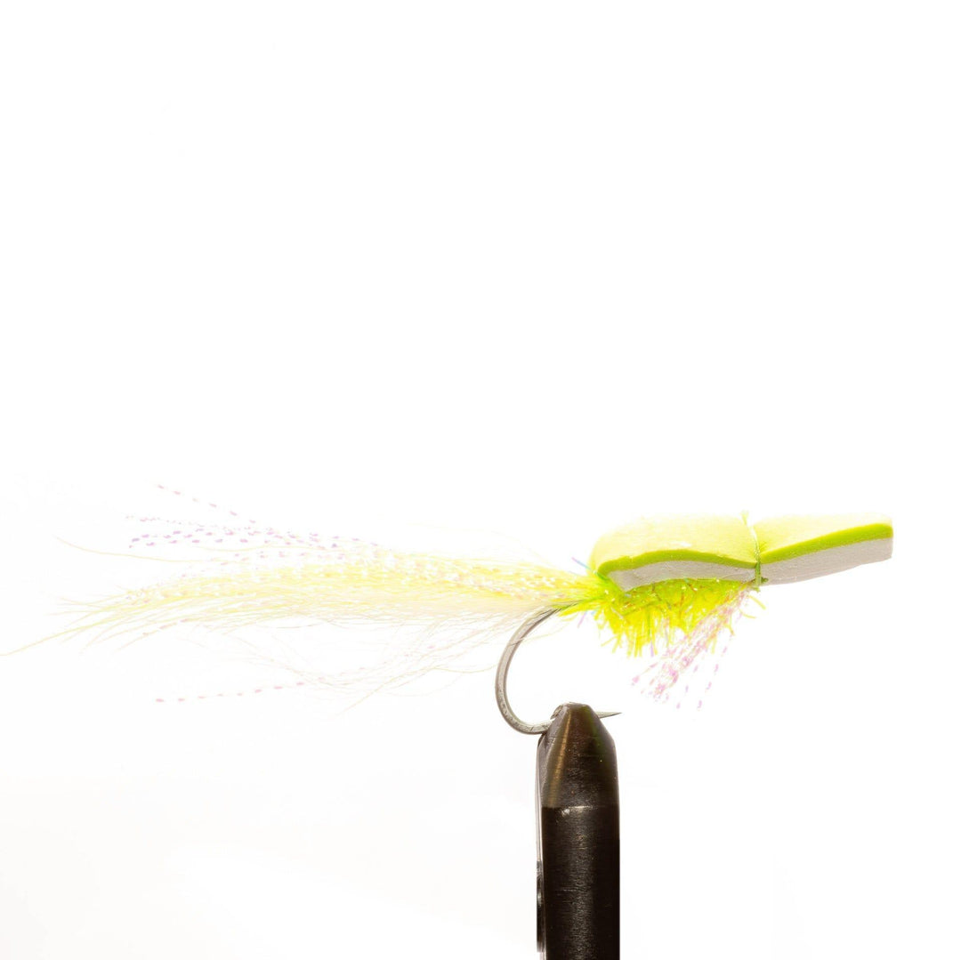 Gurgler - Chartreuse/White - Flies, Saltwater, Streamers | Jackson Hole Fly Company