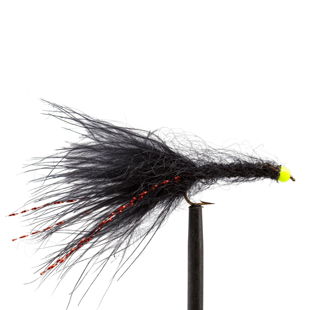 Hothead Black/ Chartreuse Leech - Flies, Leeches, Streamers | Jackson Hole Fly Company