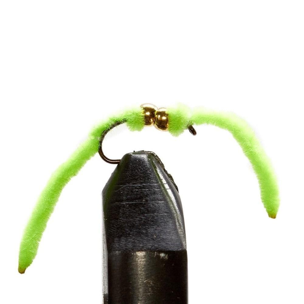 Double Bead Ultra Worm Fluorescent Lime - Flies, Worms | Jackson Hole Fly Company