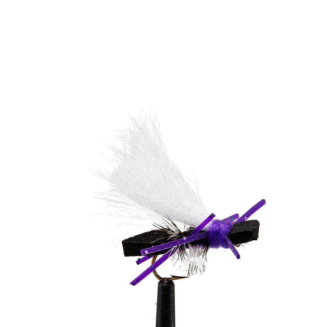 Black/ Purple (Knockout) Micro Chubby - flies, terrestrials | Jackson Hole Fly Company