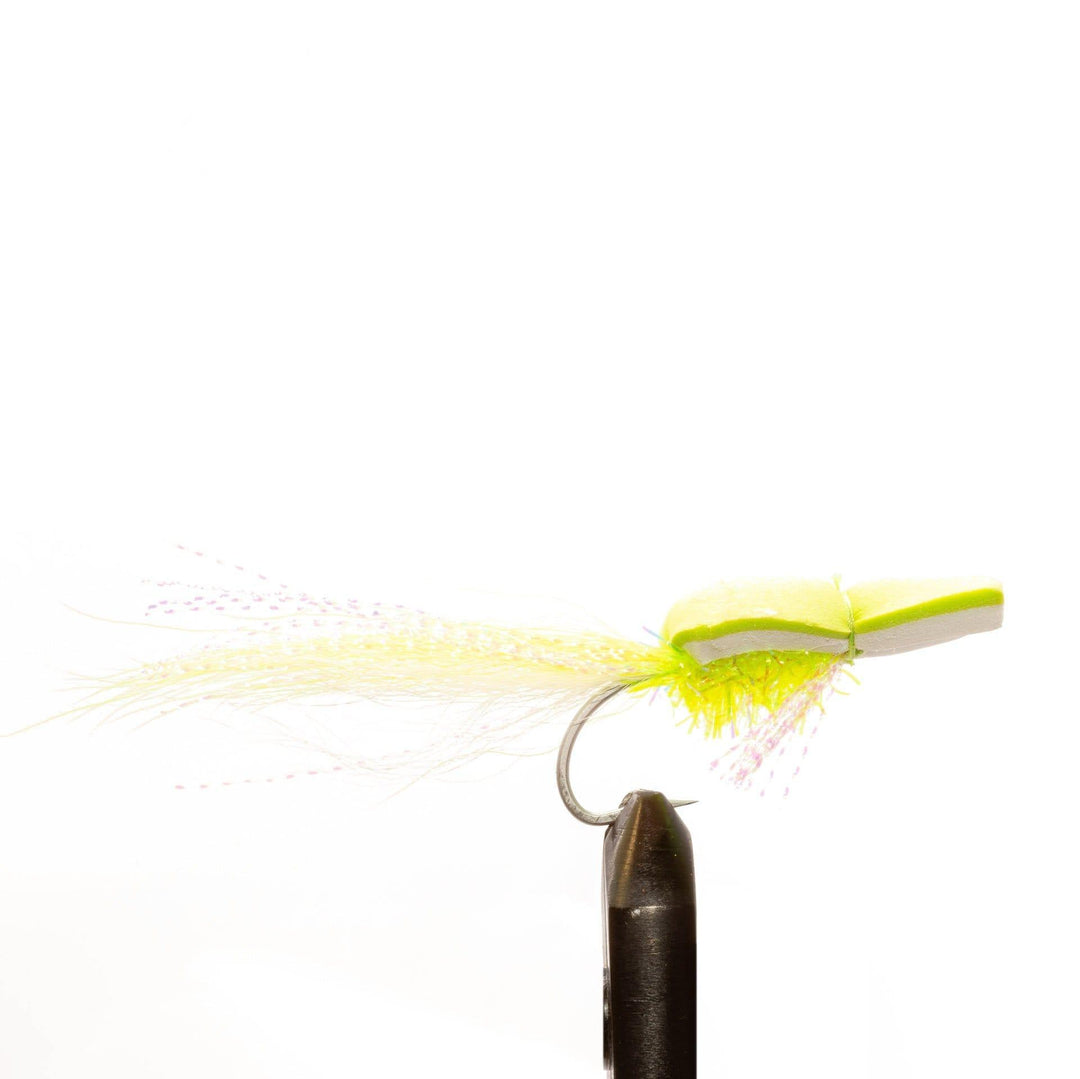 Gurgler Chartreuse/ White - Flies, Saltwater, Streamers | Jackson Hole Fly Company