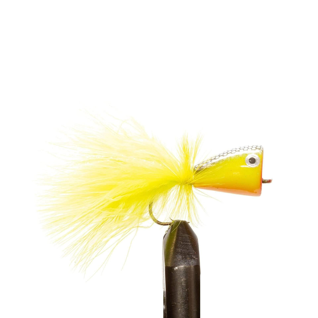 Silver/ Chartreuse Popper - Flies, Poppers | Jackson Hole Fly Company