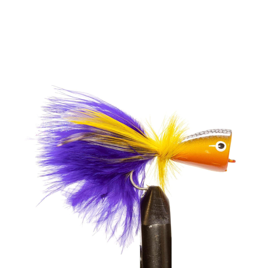 Silver/ Yellow Popper - Flies, Poppers | Jackson Hole Fly Company
