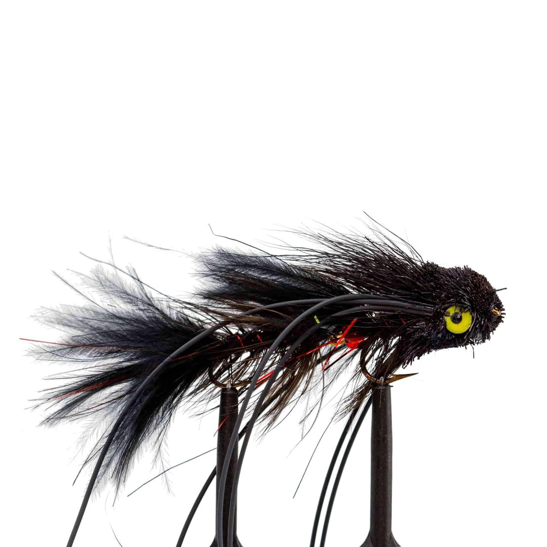 24 pcs/lot Yellow&Black Feather Cone Head Tube Fly Streamer Fly