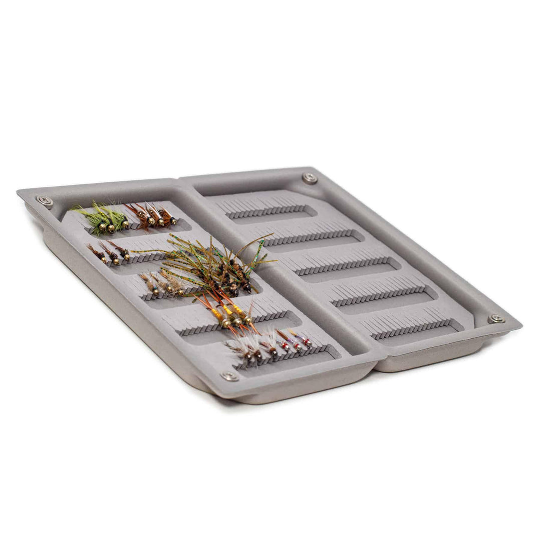 JHFLYCO Standard Nymph Box - accessories, assorted fly box, dry flies, fly boxes, Loaded Foam Fly Box | Jackson Hole Fly Company