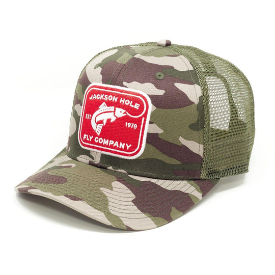 JHFLYCO High Crown Ball Cap - Rectangle Logo - apparel, ball cap mesh back, Cap, Hat, Hats | Jackson Hole Fly Company