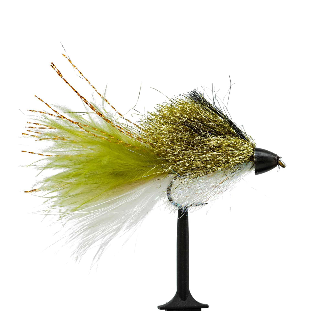 Sparkle Minnow – Olive/White Baitfish Streamer Fly – Jackson Hole